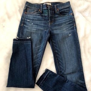 Madewell 9” high rise skinny skinny jeans